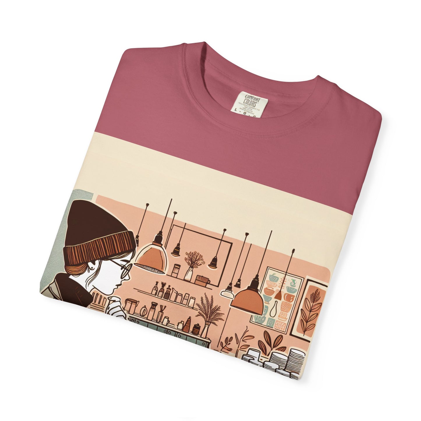 Cozy Cafe Unisex Garment-Dyed T-Shirt - Perfect for Coffee Lovers