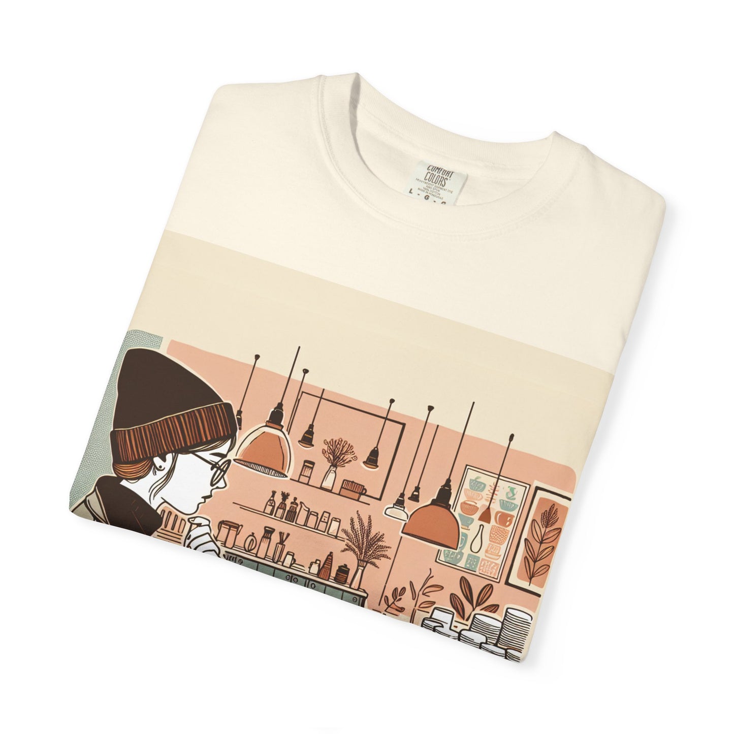 Cozy Cafe Unisex Garment-Dyed T-Shirt - Perfect for Coffee Lovers