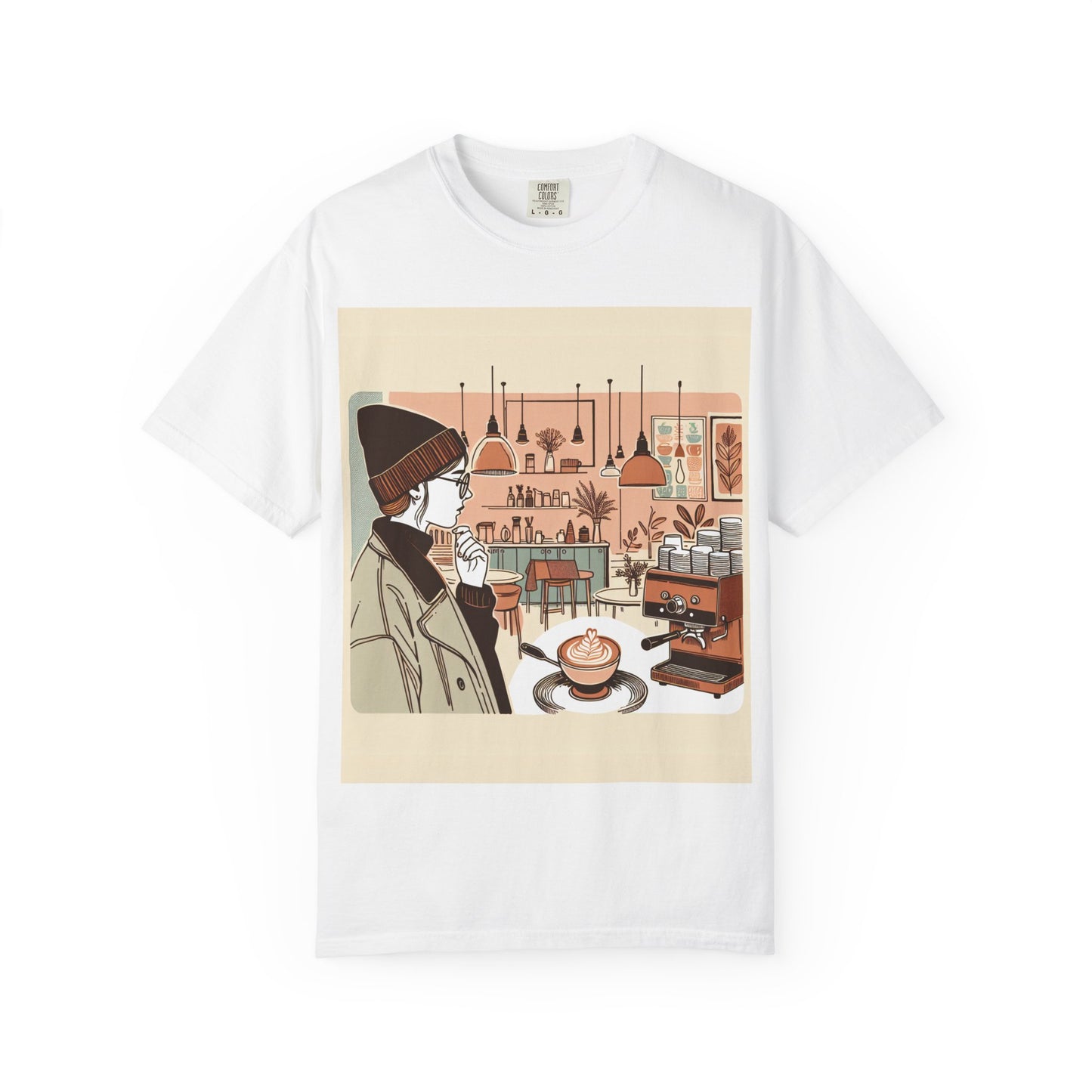 Cozy Cafe Unisex Garment-Dyed T-Shirt - Perfect for Coffee Lovers