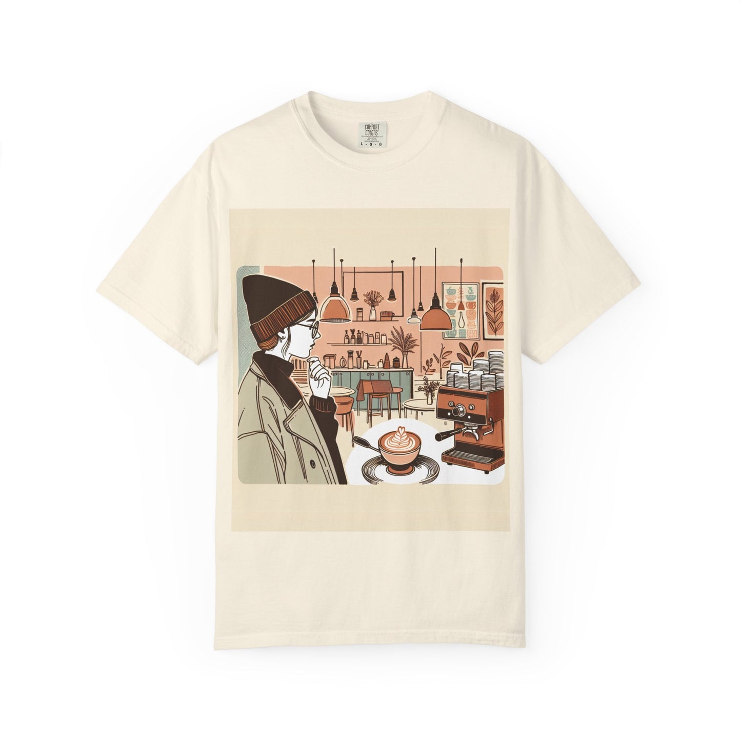 Cozy Cafe Unisex Garment-Dyed T-Shirt - Perfect for Coffee Lovers