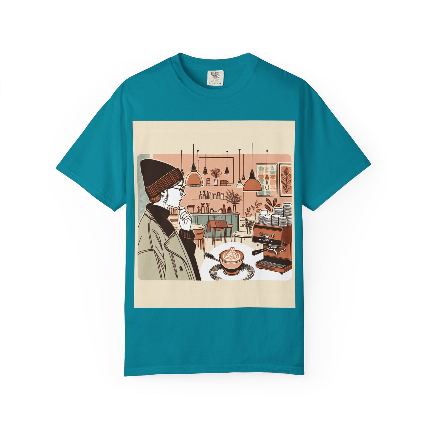 Cozy Cafe Unisex Garment-Dyed T-Shirt - Perfect for Coffee Lovers