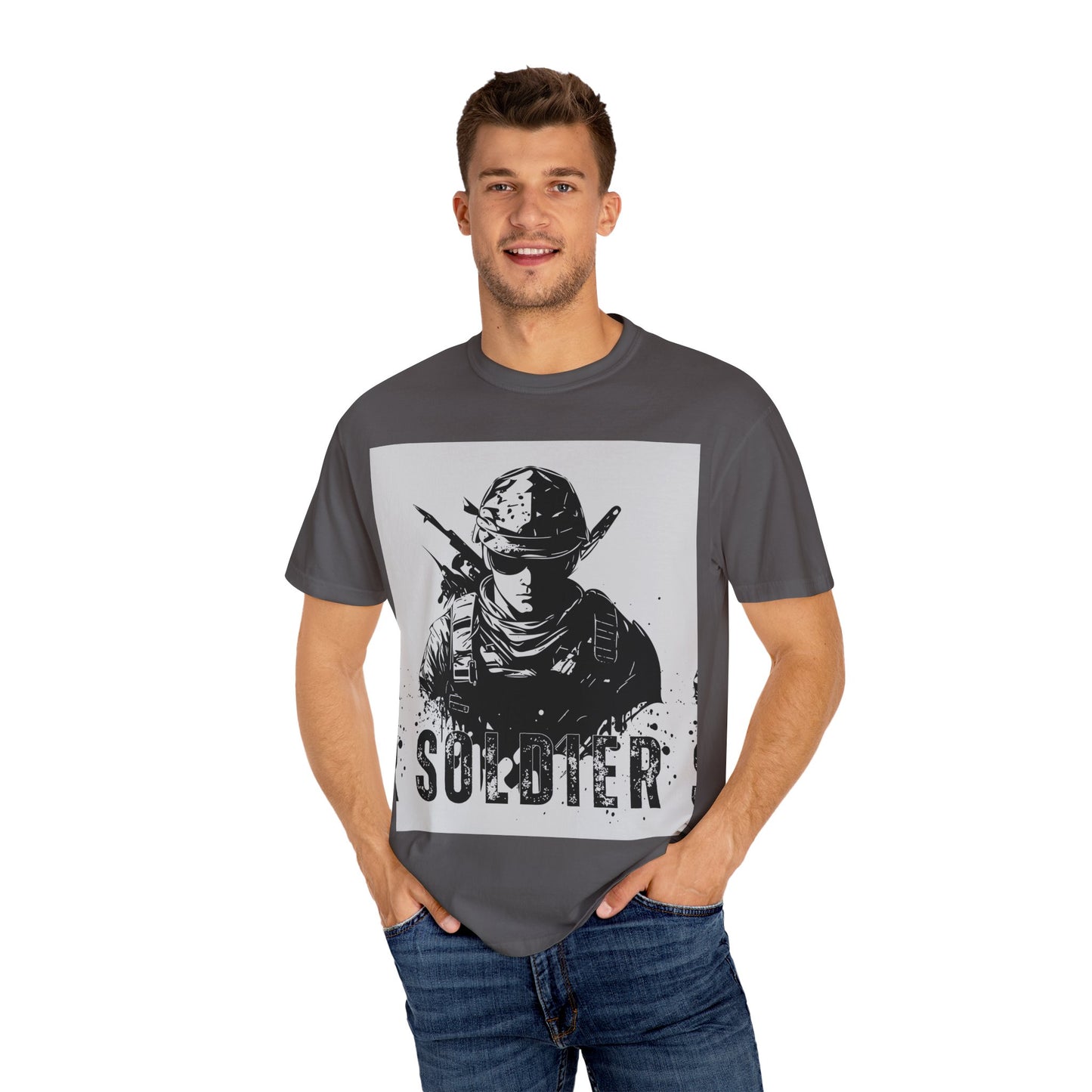 Garment-Dyed Soldier T-Shirt - Unisex Military Apparel - Premium Quality