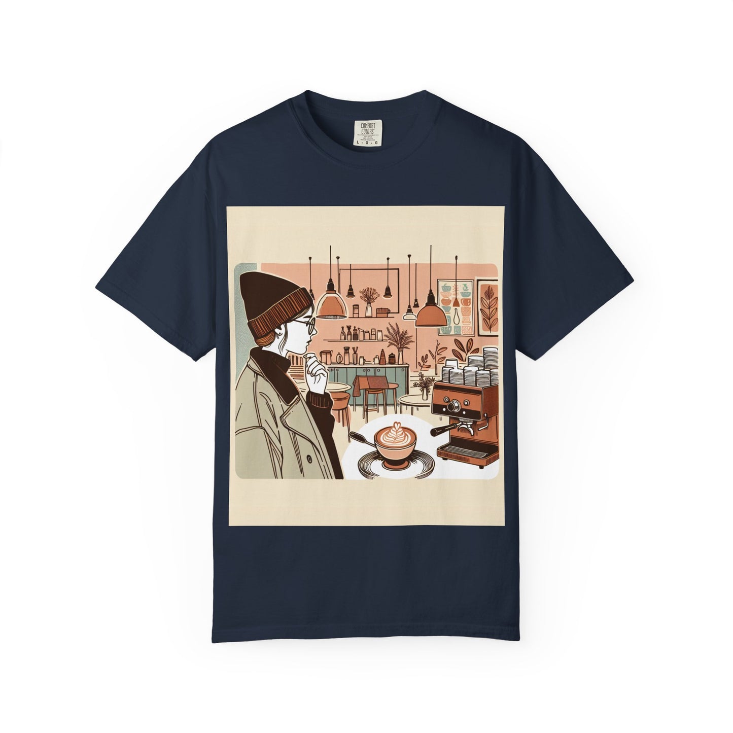 Cozy Cafe Unisex Garment-Dyed T-Shirt - Perfect for Coffee Lovers