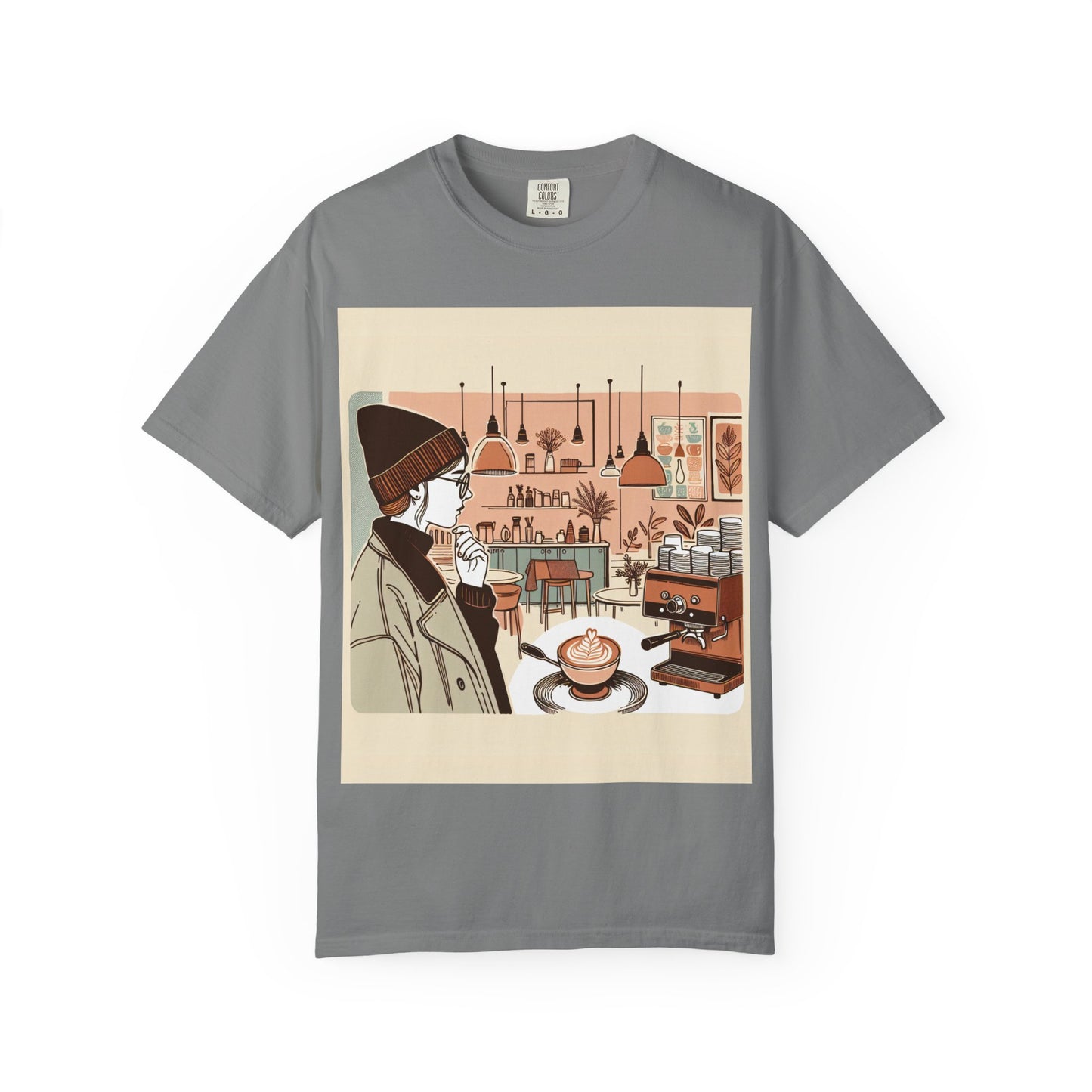 Cozy Cafe Unisex Garment-Dyed T-Shirt - Perfect for Coffee Lovers