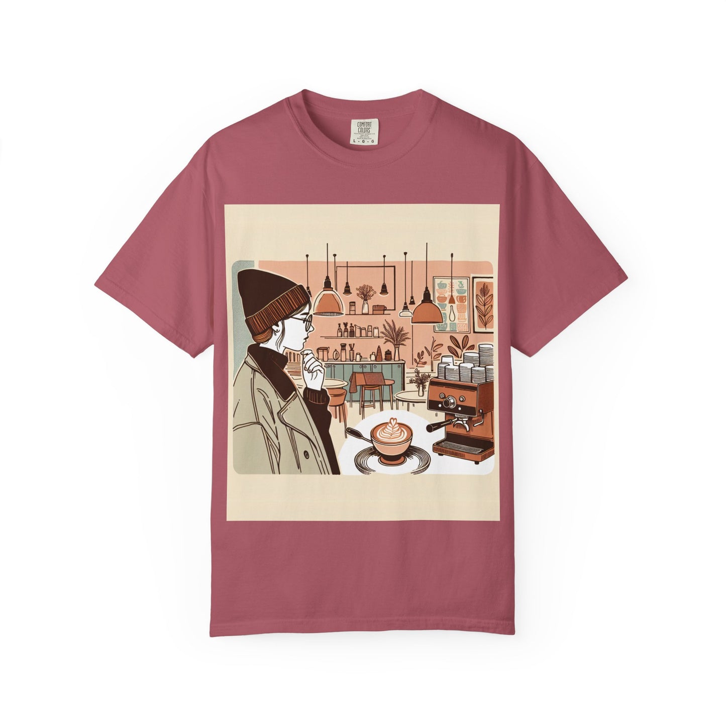 Cozy Cafe Unisex Garment-Dyed T-Shirt - Perfect for Coffee Lovers