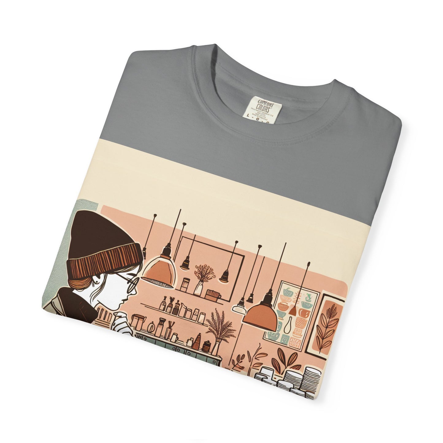 Cozy Cafe Unisex Garment-Dyed T-Shirt - Perfect for Coffee Lovers