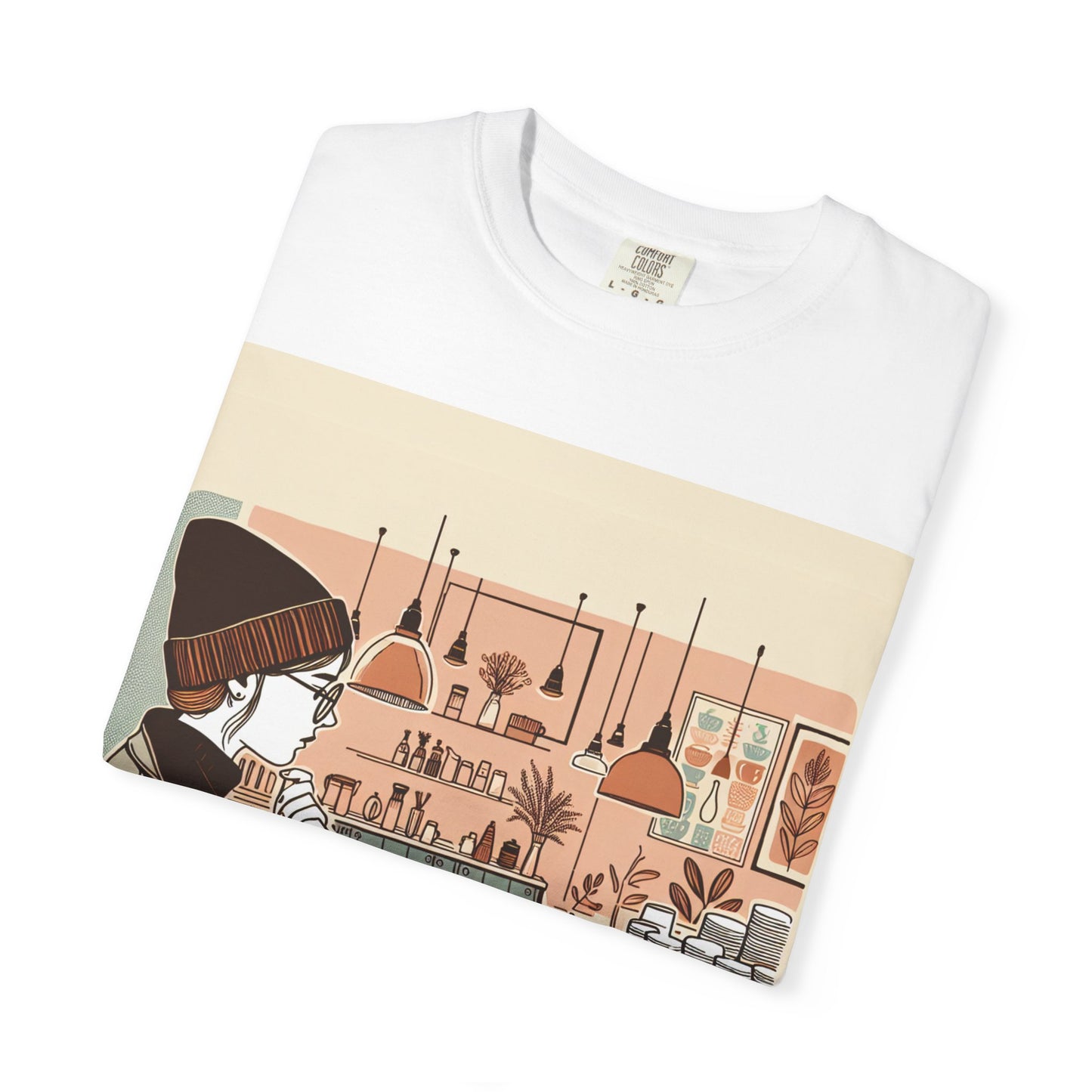 Cozy Cafe Unisex Garment-Dyed T-Shirt - Perfect for Coffee Lovers