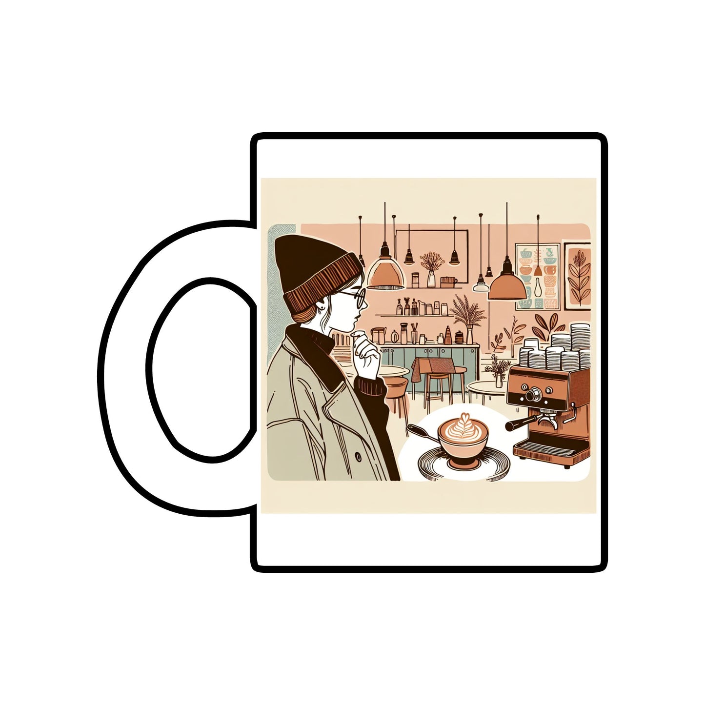 Artistic Coffee Mug, Unique Gift for Coffee Lovers, Home Decor, Inspirational Beverage Cup, Perfect for Holidays, Kitchen Mug