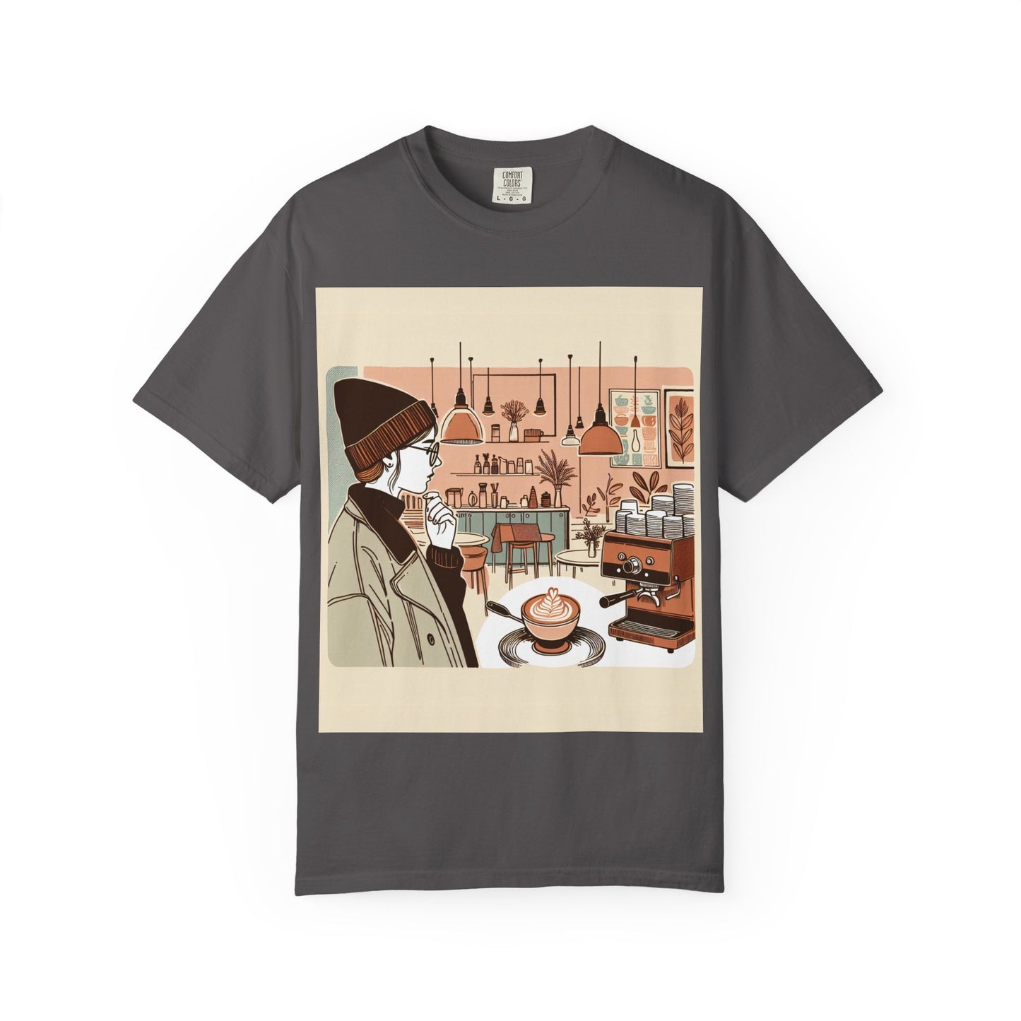 Cozy Cafe Unisex Garment-Dyed T-Shirt - Perfect for Coffee Lovers