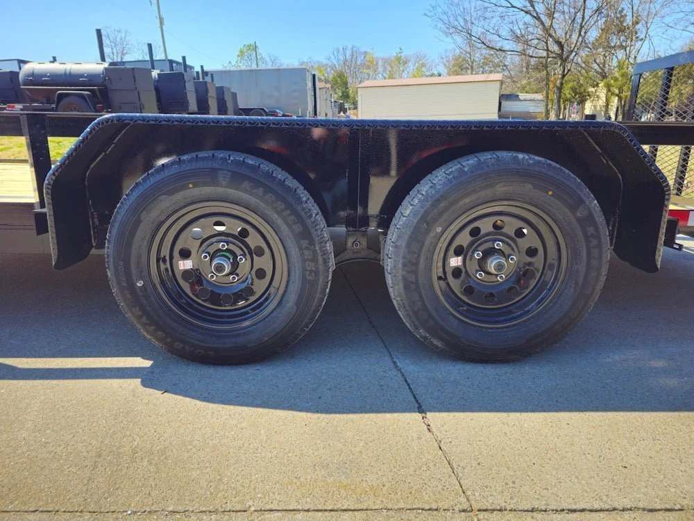 6 ft 4 in x 16 Utility Trailer Double Axle Dovetail with Gate Powder Coated (2) 3,500 lb Axles - Image 6