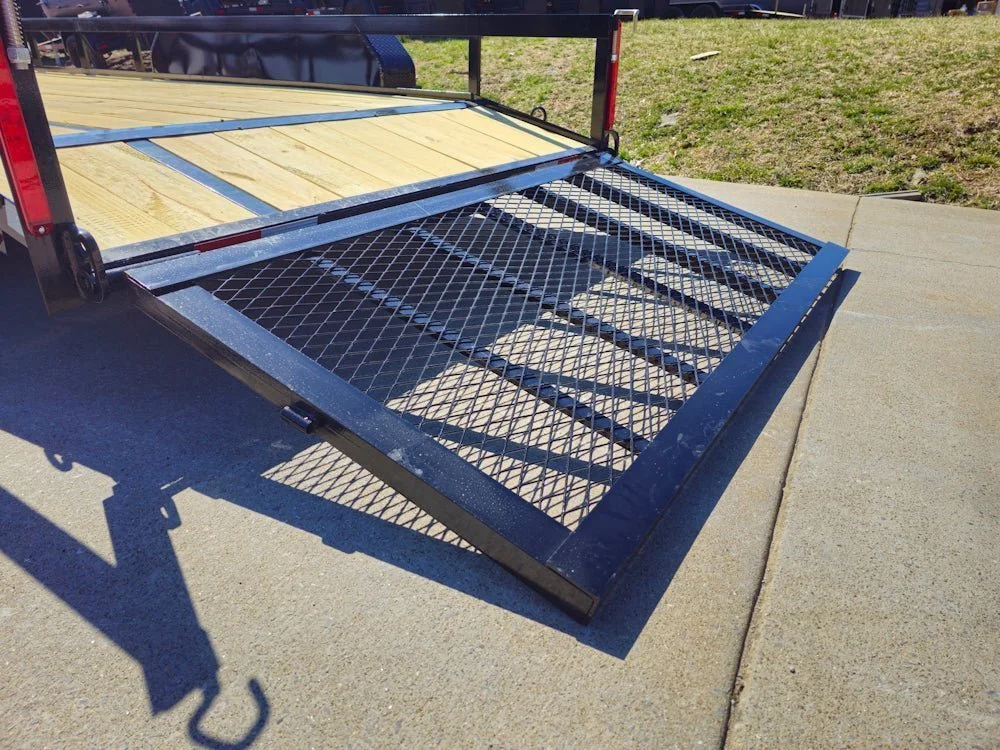6 ft 4 in x 16 Utility Trailer Double Axle Dovetail with Gate Powder Coated (2) 3,500 lb Axles - Image 9