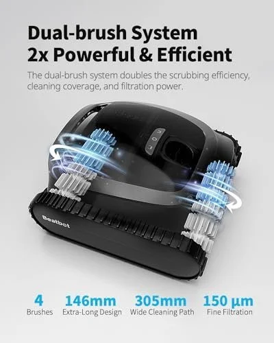 Beatbot AquaSense Cordless Robotic Pool Vacuum Cleaner – Intelligent Path Opimization, Cleans Floor, Walls, and Waterline – Ideal for Above & In-Ground Pools up to 2,260 sq.ft. - Image 2
