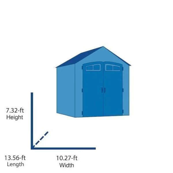 Arrow 10 ft x 14 ft Lexington Galvanized Steel Storage Shed - Image 4