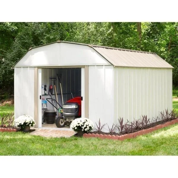 Arrow 10 ft x 14 ft Lexington Galvanized Steel Storage Shed - Image 2