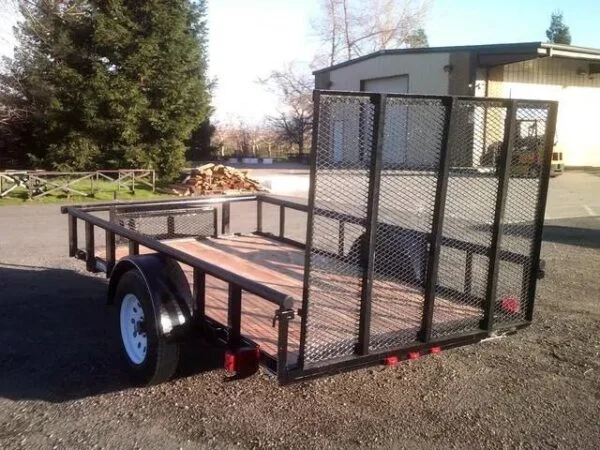 5.5 X 10 Carry-On Utility Pipe Top w/ Mesh Tongue Box Trailer - Image 4