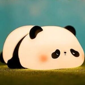 Trending pro Cute Panda Night Light – Voice-Controlled Silicone LED Lamp with USB Rechargeable Design