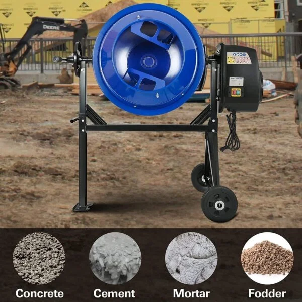 BILT HARD 4 Cu. Ft. Electric Cement Mixer – 550W Portable with Wheels - Image 4
