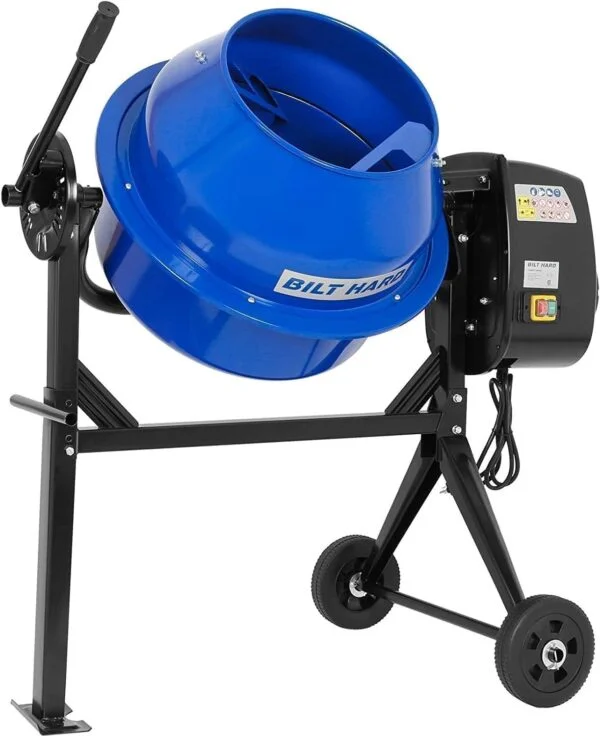 BILT HARD 4 Cu. Ft. Electric Cement Mixer – 550W Portable with Wheels - Image 2