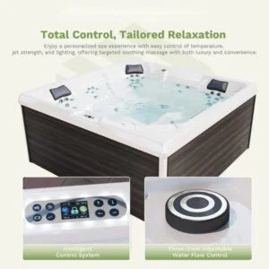 4-person Outdoor Hot Tub With 32 Water Jets and Digital Control System patiowell - Image 2