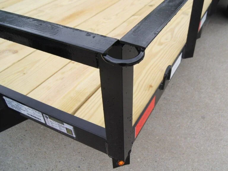 6 ft 4 in x 16 Utility Trailer Double Axle Dovetail with Gate Powder Coated (2) 3,500 lb Axles - Image 7