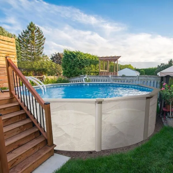 Aquarian 21ft x 52in Round Steel-Frame Above Ground Swimming Pool – Phoenix Series, DIY Outdoor Backyard Pool - Image 2