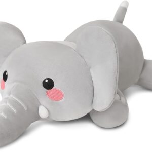 Trending pro weighted Elephant Stuffed Animal – 3.74 lbs Plush Toy Pillow, Soft Cuddly Companion