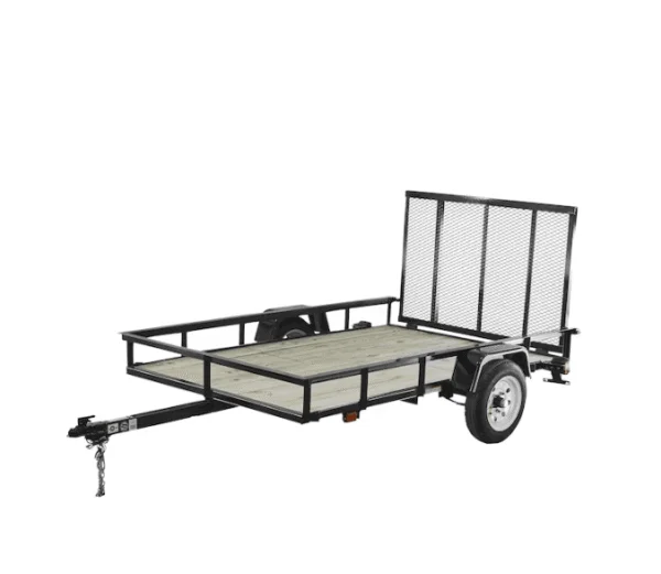 Carry-On Trailer 5-ft x 8-ft Treated Lumber Utility Trailer with Ramp Gate - Image 2