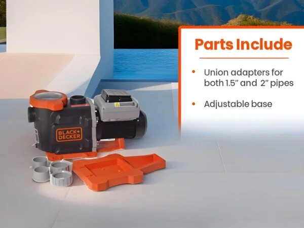 BLACK+DECKER Variable Speed Pool Pump Inground with Filter Basket and Easy Programmable Touch Pad Interface, 3 HP - Image 3