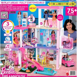 Trending pro Barbie Dreamhouse 3-Story Dollhouse Playset – 3.75-Ft Tall with Pool, Slide, Elevator, Lights & Sounds, 75+ Accessories