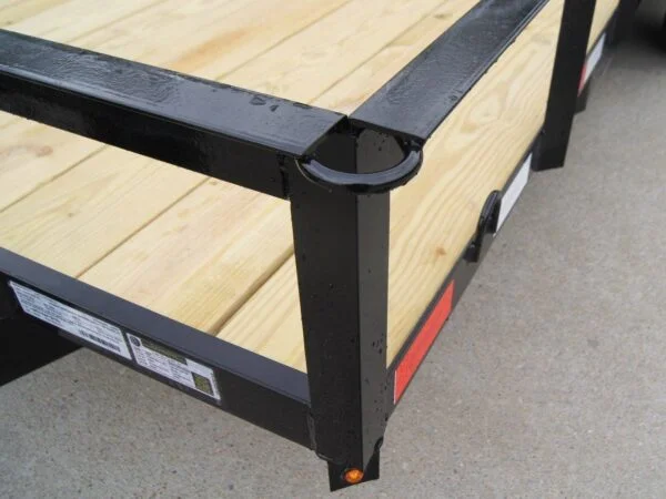 6’4″ x 16 Utility Trailer Double Axle Dovetail With Gate Powder Coated (2) 3500lb Axles - Image 3