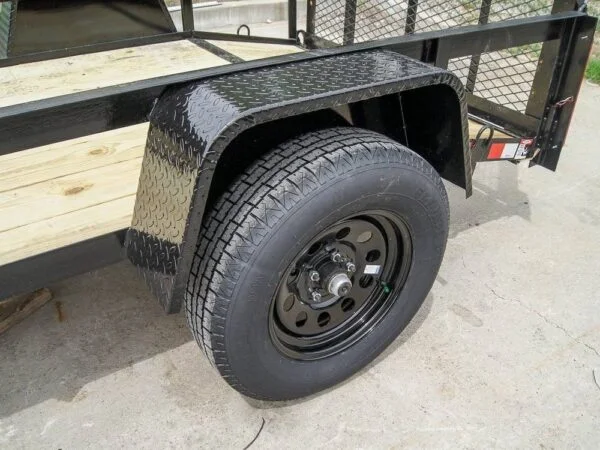 5×8 Powder Coated Dovetail Utility Trailer Single 3,500lb Axle - Image 2