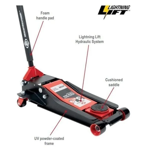 AFF 3.5 Ton Lightning Lift Floor Jack with Two-Piece Handle - Image 4