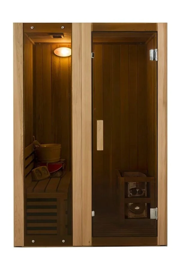 ALEKO StI2ced Cedar Indoor Wet Dry Sauna Steam Room, 3 kW Harvia KIP Heater, 2 Person - Image 4