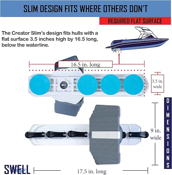 SWELL Wakesurf Creator Slim H3X - Original Slim Wake Shaper - Rotating with hydrodynamic Texture - Image 2