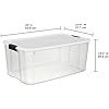 Sterilite 4-Pack Ultra Latching Box, Storage Bins with Lids, Clear Plastic, 116 Quart - Heavy-Duty Organizing Containers for Closet, Bathroom, and Office - Image 4