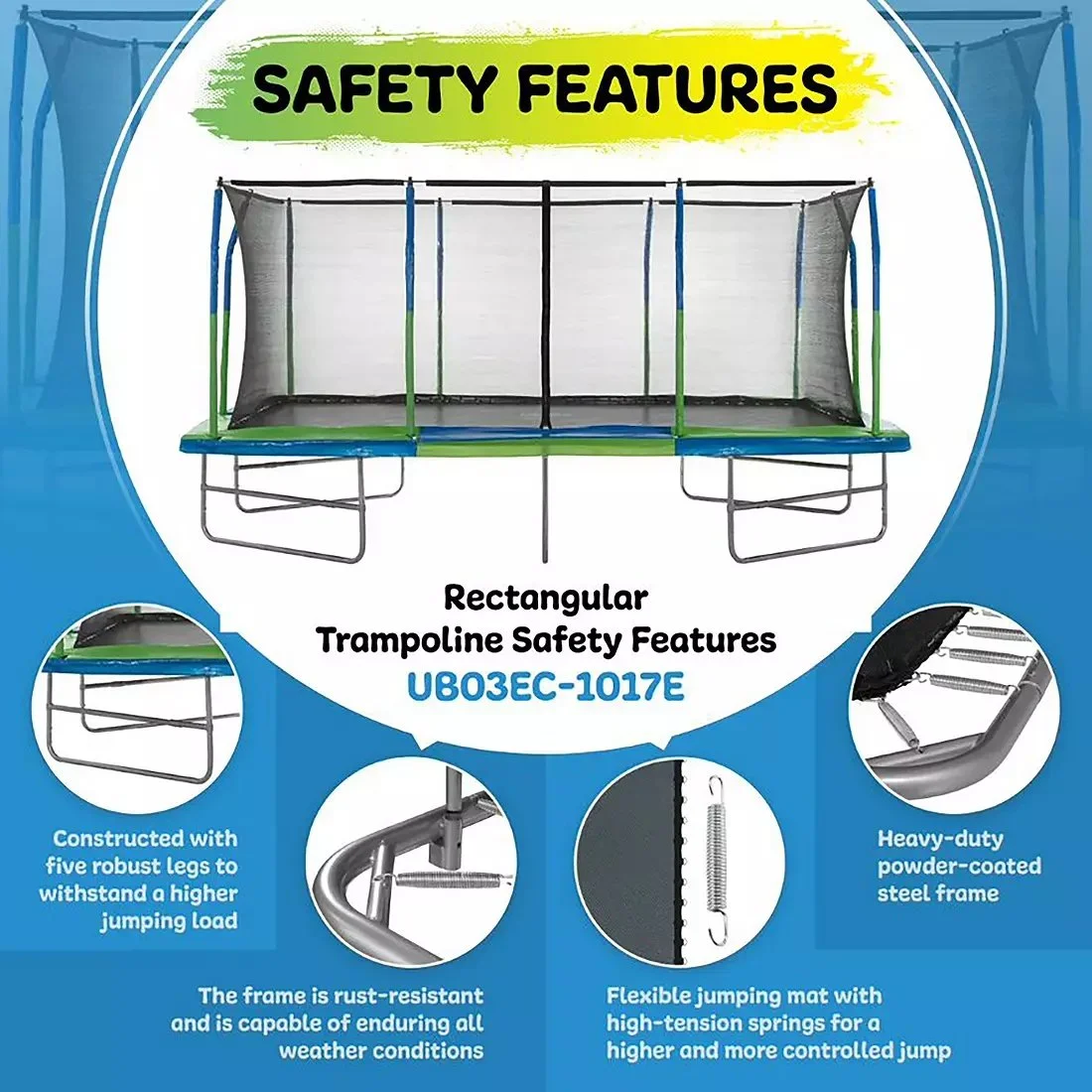 Upper Bounce Mega Trampoline 10′ X 17′ - Image 3