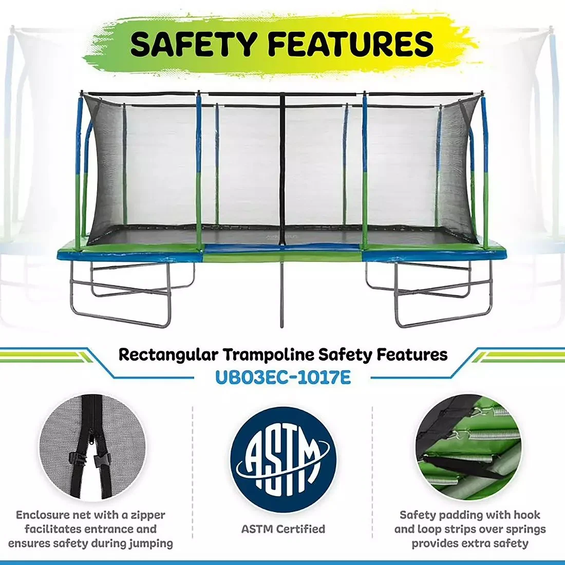 Upper Bounce Mega Trampoline 10′ X 17′ - Image 2