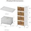 UAMFURI Stackable Storage Bins with Lids, 720QT Closet Organizers and Storage with Doors and Wheels, Extra Large Storage Cabinet, Collapsible Plastic Drawers for Bedroom Dorm Office Garage - Image 3