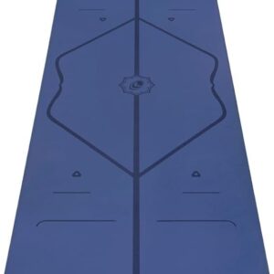 Liforme Original Yoga Mat – Free Yoga Bag Included - Patented Alignment System, Warrior-like Grip, Non-slip, Eco-friendly, sweat-resistant, long, wide, 4.2mm thick mat for comfort