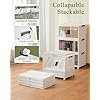OlarHike 144QT Lockable Storage Bins with Lids - Folding Storage Cabinet with Doors and Wheels, Collapsible Plastic Box for Closets, Office, Stackable Organizer and Containers, Gifts, 3 Pack Cubes - Image 3