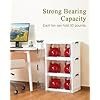 OlarHike 144QT Lockable Storage Bins with Lids - Folding Storage Cabinet with Doors and Wheels, Collapsible Plastic Box for Closets, Office, Stackable Organizer and Containers, Gifts, 3 Pack Cubes - Image 5