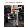 VEVOR Metal Tool Box, 20.5-inch, Portable Metal Tool Box with 4 Drawers, Small Tool Chest with EVA Liners, Ball Bearing Slide Drawers Locking & Powder Coated Finish, Multi-Function Tool Organizer - Image 3