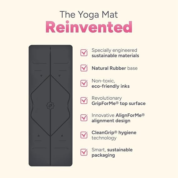 Liforme Original Yoga Mat – Free Yoga Bag Included - Patented Alignment System, Warrior-like Grip, Non-slip, Eco-friendly, sweat-resistant, long, wide, 4.2mm thick mat for comfort Visit the LIFORME Store - Image 5