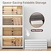 UAMFURI Stackable Storage Bins with Lids, 720QT Closet Organizers and Storage with Doors and Wheels, Extra Large Storage Cabinet, Collapsible Plastic Drawers for Bedroom Dorm Office Garage - Image 4