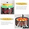 SNTD Fruit and Vegetable Basket Bowls for Kitchen with Metal Top Lid, 5 Tier Rotating Storage Rack Cart for Potato Onion Bread Banana, Wire Basket Organizer on Wheels, Large, Black - Image 4