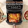 Cosori 9-in-1 TurboBlaze Air Fryer 6 Qt, PFAS-Free Ceramic Coating, 90°–450°F, Precise Heating for Even Results, Air Fry, Roast, Bake, Broil, Dry, Frozen, Proof, Reheat, Keep Warm, 120V, Dark Gray - Image 4