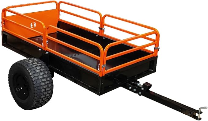 Impact IMPLEMENTS® 1500lb HD Agricultural Trailer with Solid Floor & Sides. Rugged Tires and Solid Sides with Tailgate for Increased capacity. Original USA Design. - Image 4