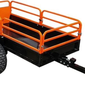 Impact IMPLEMENTS® 1500lb HD Agricultural Trailer with Solid Floor & Sides. Rugged Tires and Solid Sides with Tailgate for Increased capacity. Original USA Design.