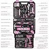 Pink Tool Kit Box Drill Set:DEKOPRO Home Mechanic Toolbox with 12V Power Cordless Drill Hand Repair Tools Sets Combo Kits Storage Organizer Drawer Case for Men & Women - Image 2