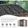Aoxun 6.2x4 FT Shed Outdoor Storage Shed with Lockable Doors & Slooping Roof Metal Garden Tool Shed for Backyard, Patio, Poolside (Brown) - Image 3